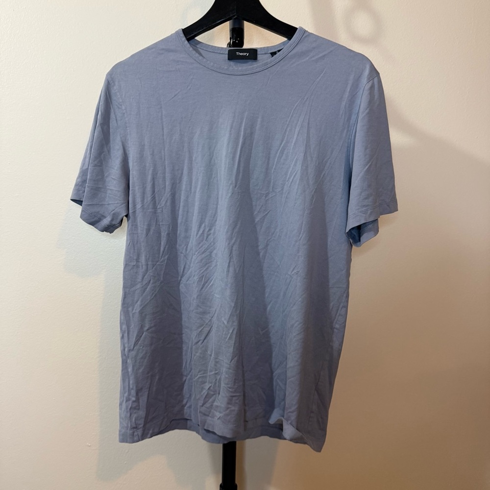 Theory Men's Light Blue Short Sleeve Tee
